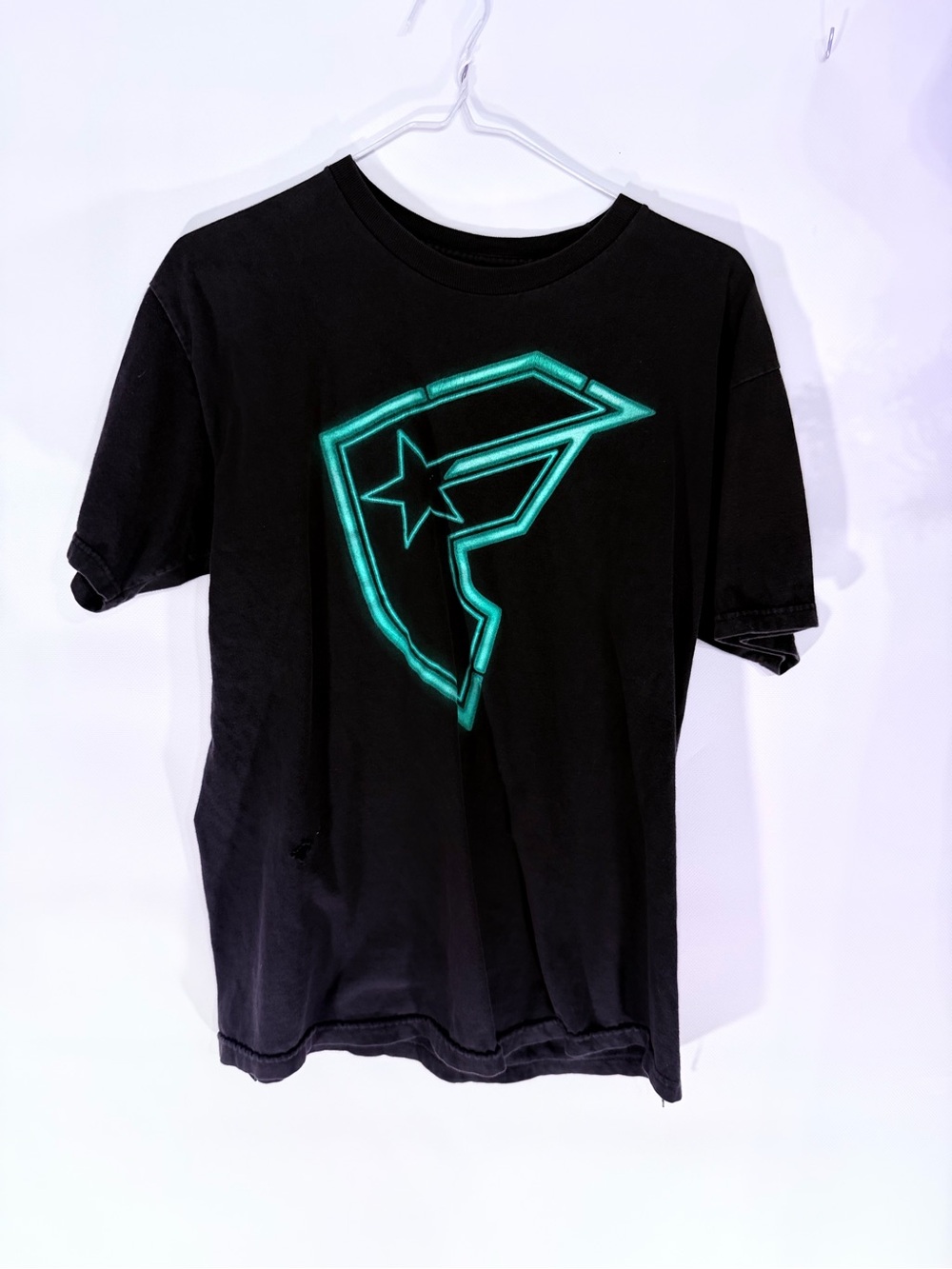 Famous Stars & Straps Black Tee with Teal Graphic